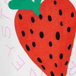 ◆키즈◆25SS 여성 스트로베리 프린트 티셔츠 화이트 TW8B21 Z0434 101