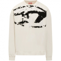 ◆당일◆25SS S-BOXT-N5 벨벳 로고 맨투맨 화이트/블랙 A13051 0DQAK 141A