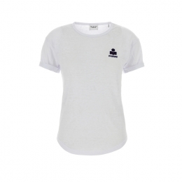 ◆당일◆26SS 콜디아 KOLDIA 로고 린넨 티셔츠 화이트/미드나잇 TS0315FA A1N09E WHMI