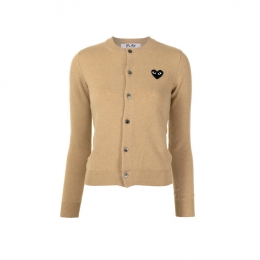 ◆당일◆25FW 블랙 하트 와펜 패치 가디건 베이지 AX-N023-051-3