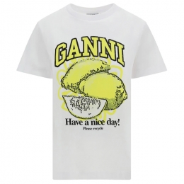 ◆당일◆25SS 레몬 프린팅 릴렉스드 티셔츠 브라이트화이트 T3768 151