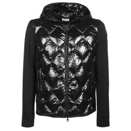 ◆당일◆24FW 로고 패치 니트 믹스 퀄팅 패딩 자켓 블랙 9B000 24 M1121 999