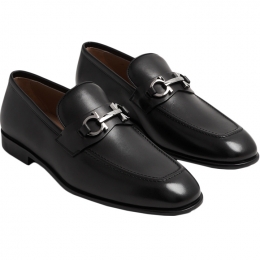 ◆당일◆25FW 포스터 FOSTER 은장 더블 간치니 로퍼 블랙 0762636