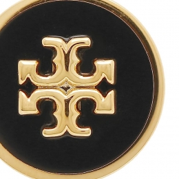 ◆당일◆26SS 키라 에나멜 로고 서클 이어링 골드/블랙 90547 720