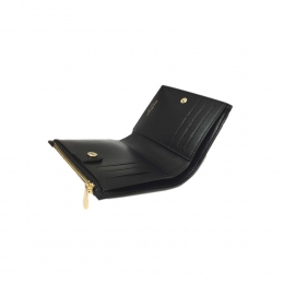 ◆당일◆25FW 금장 바라 보우 컴팩트 코인 반지갑 블랙 22-E009 0734500