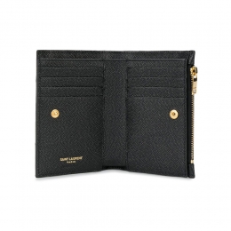 ◆당일◆25FW 금장 모노그램 마틀라세 코인 반지갑 블랙 668287 BOW01 1000