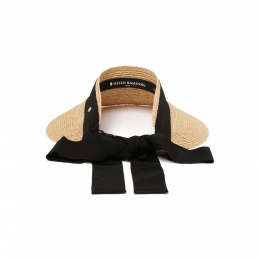 ◆당일◆26SS 사비나 라피아 바이저햇 네추럴/블랙 HAT51251 SABINA NATURAL BLACK