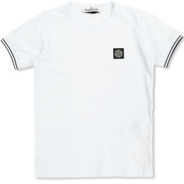 ◆키즈◆25SS 키즈 로고 패치 티셔츠 화이트 K1S16 2100001 S0018 V1001