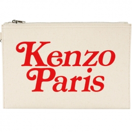 ◆당일◆24SS RUE VIVIENNE 로고 프린팅 라지 클러치백 에쿠르 8PM902 F35 03