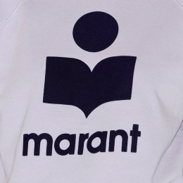 ◆당일◆26SS 밀리니 MILLYNY 벨벳 로고 맨투맨 라일락/다크네이비 SW0160FA A1M07E LCDN