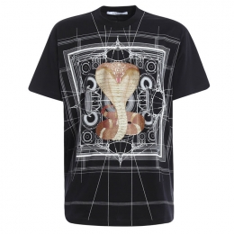 ◆14주년◆코브라 그래픽 프린팅 티셔츠 블랙 16W7348651 001