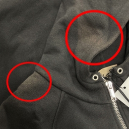 ◆하자◆키즈 하우스 웹 하프 지퍼 후드티셔츠 다크브라운 653666 XJDKA 1073