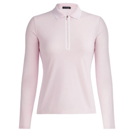 ◆당일◆24SS 스트라이프 넥 지퍼 폴로 티셔츠 블러쉬 GLP000001 BLUSH