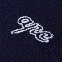 ◆당일◆23FW 로고 자수 크루넥 니트 네이비 COEDF H23020 IAJ