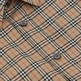 ◆키즈◆21FW 여성 체크 프린트 긴소매 코튼 셔츠 아카이브베이지 8042957