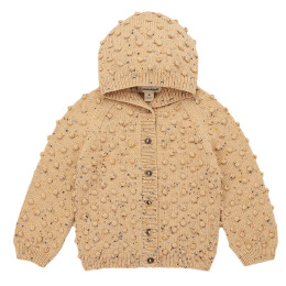 ◆키즈◆24FW 키즈 팝콘 후드 가디건 카멜컨페티 MP132001 290