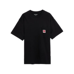 26SS 하트 로고 포켓 티셔츠 블랙 I032128 1V2XX