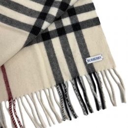 ◆당일◆26SS 워시드 자이언트 체크 프린지 머플러 스톤베이지 8073486