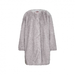 ◆당일◆25FW 에로스 EROS 퍼 라운드넥 코트 펄 그레이 2526456012 001