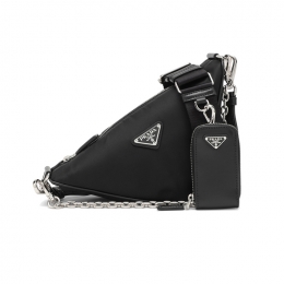 ◆당일◆25FW 삼각로고 트라이앵글 숄더&크로스백 블랙 1BH190 RDLN F0002