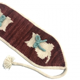 ◆키즈◆키즈 키튼 자수 헤드워머 브릭 K1250W25 606