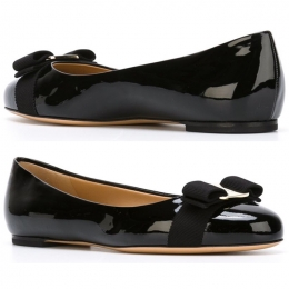 ◆당일◆23FW 바리나 VARINA 1.0 유광 플랫 슈즈 블랙 0574556