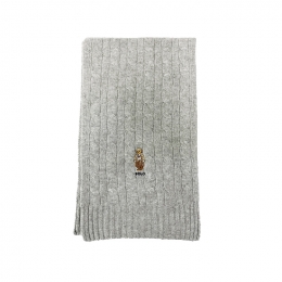 ◆당일◆25FW 베어 로고 자수 머플러 그레이 449P08823 001