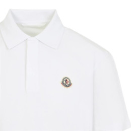 26SS 로고 패치 숄더 스티치 폴로 티셔츠 화이트 8A000 24 89A16 00A