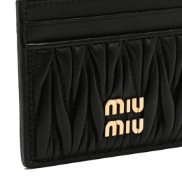 ◆당일◆26SS 마틀라세 금장 로고 카드지갑 블랙 5MC076 AFPP F0002