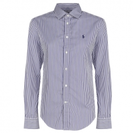 ◆당일◆24FW 포니 자수 스트라이프 셔츠 네이비 211891379 001