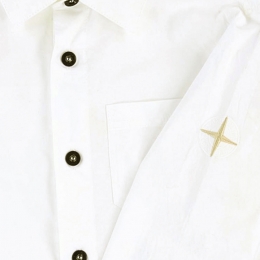 ◆키즈◆여성 로고 자수 셔츠 화이트 701610101 V0001