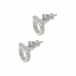 ◆당일◆26SS 간치니 스터드 크리스탈 스몰 이어링 실버 76-0123 0696577