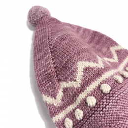 ◆키즈◆키즈 지그재그 포인티 피크 비니 앤틱로즈 K1222W25 670