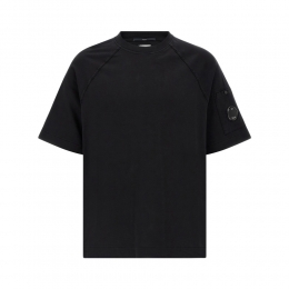 26SS 렌즈 와펜 라이프 플리스 반팔 티셔츠 블랙 20CMSS034A 002246G 999