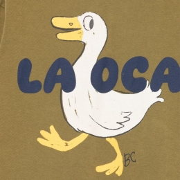 ◆키즈◆25FW 키즈 라오카 프린트 롱슬리브 티셔츠 올리브그린 B225AC017 370