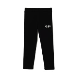 여성 로고 스트레치 져지 레깅스 팬츠 블랙 S6MSJGLG067 110