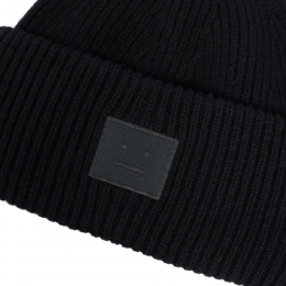 ◆당일◆25FW 라지 페이스 패치 울 비니 블랙 C40425 900