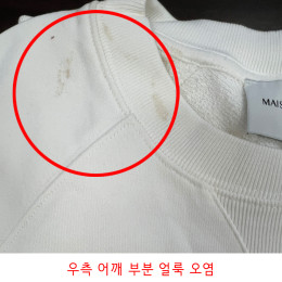◆스크래치◆더블 폭스 패치 맨투맨 에쿠르 FM00358KM0002 P700