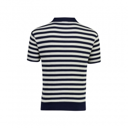 26SS 포니 자수로고 클래식 스트라이프 티셔츠 블루 710A13006 004