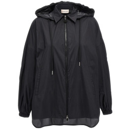 ◆당일◆25FW 로고 패치 후드 바람막이 자켓 블랙 2F000 13 596TM 999