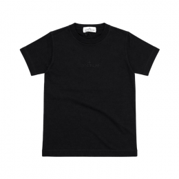 ◆키즈◆키즈 로고 자수 반팔 티셔츠 블랙 L1S16 2100006 S0050 V0029