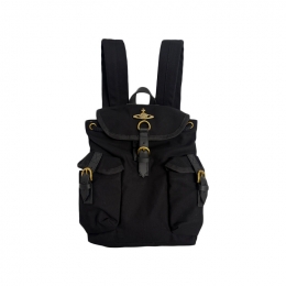 ◆당일◆26SS ORB 금장 로고 하이랜드 스몰 백팩 블랙 4A03000AU W01CJ N401