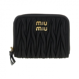 ◆당일◆26SS 마틀라세 금장 로고 코인 반지갑 블랙 5MM268 AFPP F0002