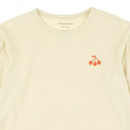 ◆키즈◆키즈 체리 자수 티셔츠 베이지 AW18 045 003