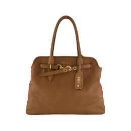 26SS 엠보로고 아방뛰르 나파레더 미디움 토트백 오크 5BG291 2BBL F0316