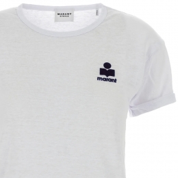 ◆당일◆26SS 콜디아 KOLDIA 로고 린넨 티셔츠 화이트/미드나잇 TS0315FA A1N09E WHMI