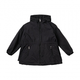 키즈 웨테 WETE 로고 패치 백 플리츠 후드자켓 블랙 1A000 84 53A5E 999