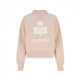 ◆당일◆26SS 모비 MOBY 벨벳 로고 맨투맨 페일로즈 SW0003FA A1M07E PREU