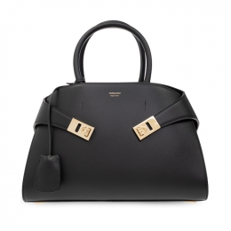 ◆당일◆25FW 허그 미디움 탑핸들 토트&숄더백 블랙/레드 21-5608 0767814