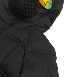 ◆키즈◆키즈 스퀘어 퀄팅 고글 후드 패딩자켓 블랙 JK 716R T TMF5 90
